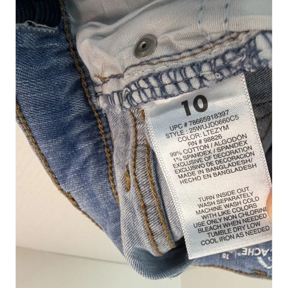 Jordache Distressed Cut Off Denim Shorts Button Fly 5 Pocket Girls Size 10